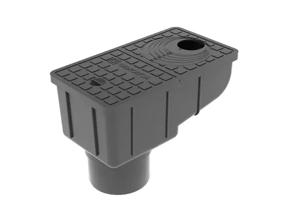 Трап уличный Gidrolica Rain ТУ-30.16,6.20 — пластиковый с крышкой глухой