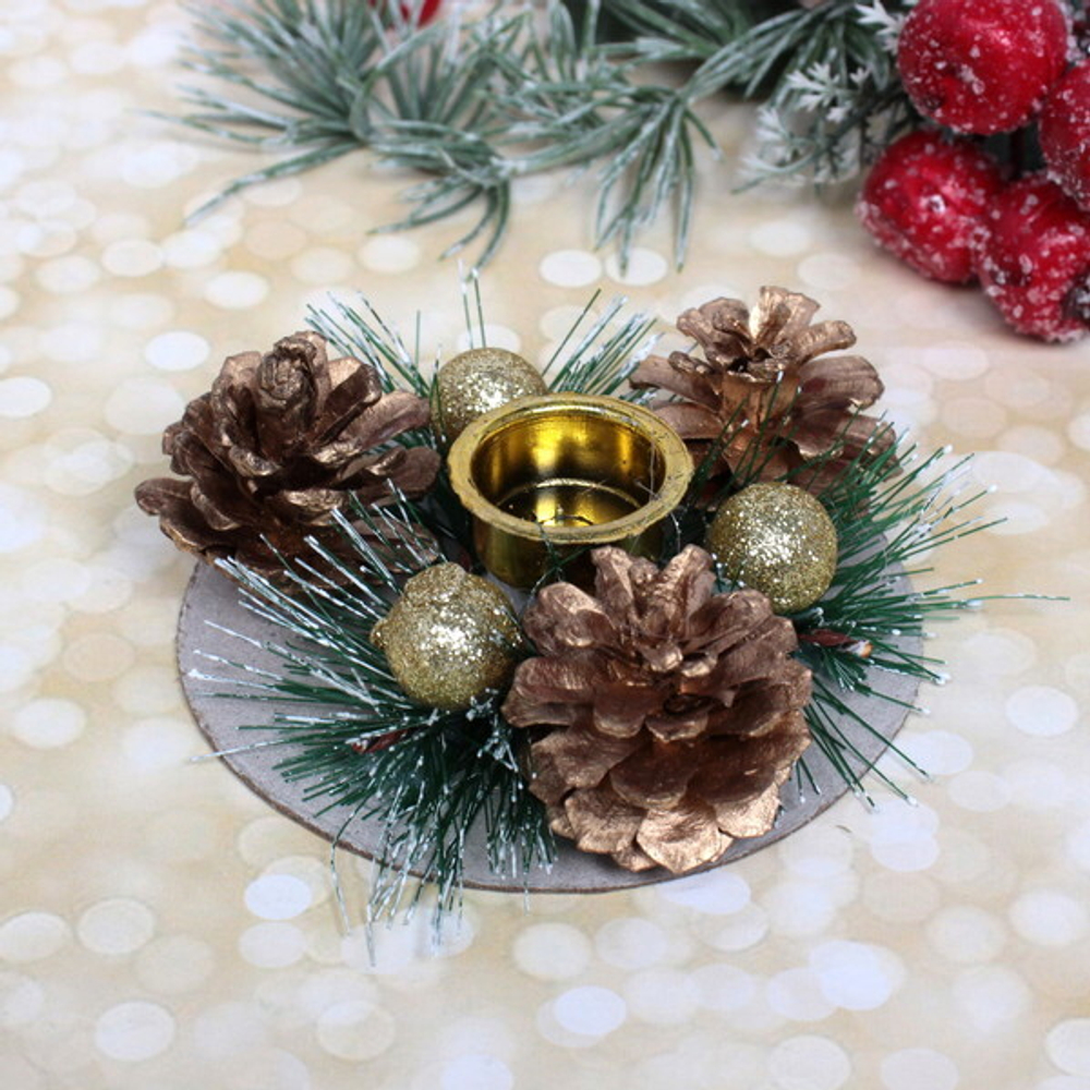 Подсвечник «Шишки» 9 см