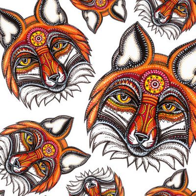 Лиса детский узор