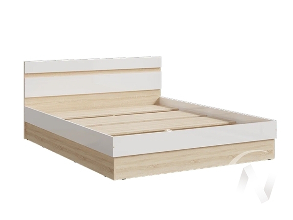 Кровать 1;4м МС Челси (дуб сонома/белый глянец холодный)