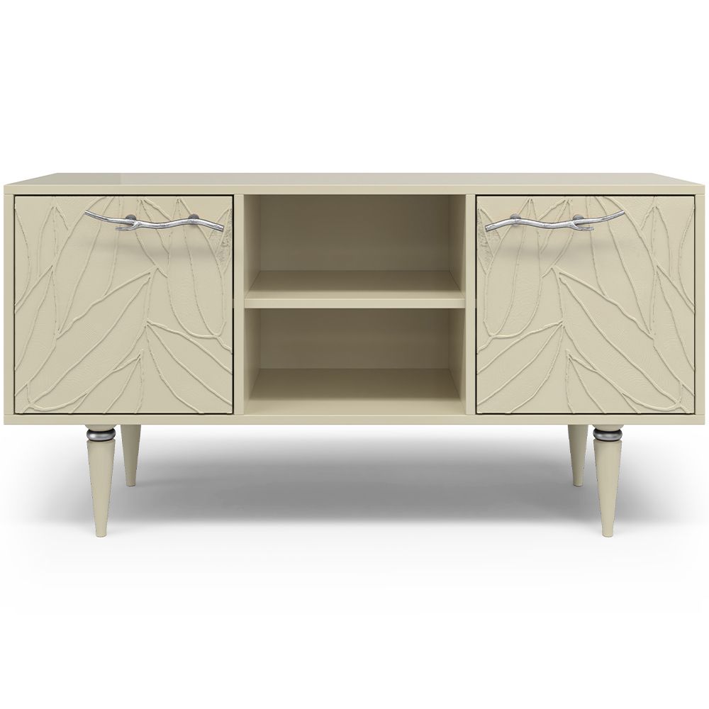 Тумба под ТВ Арт Колор leaves 117см Классик Сильвер Серый шелк