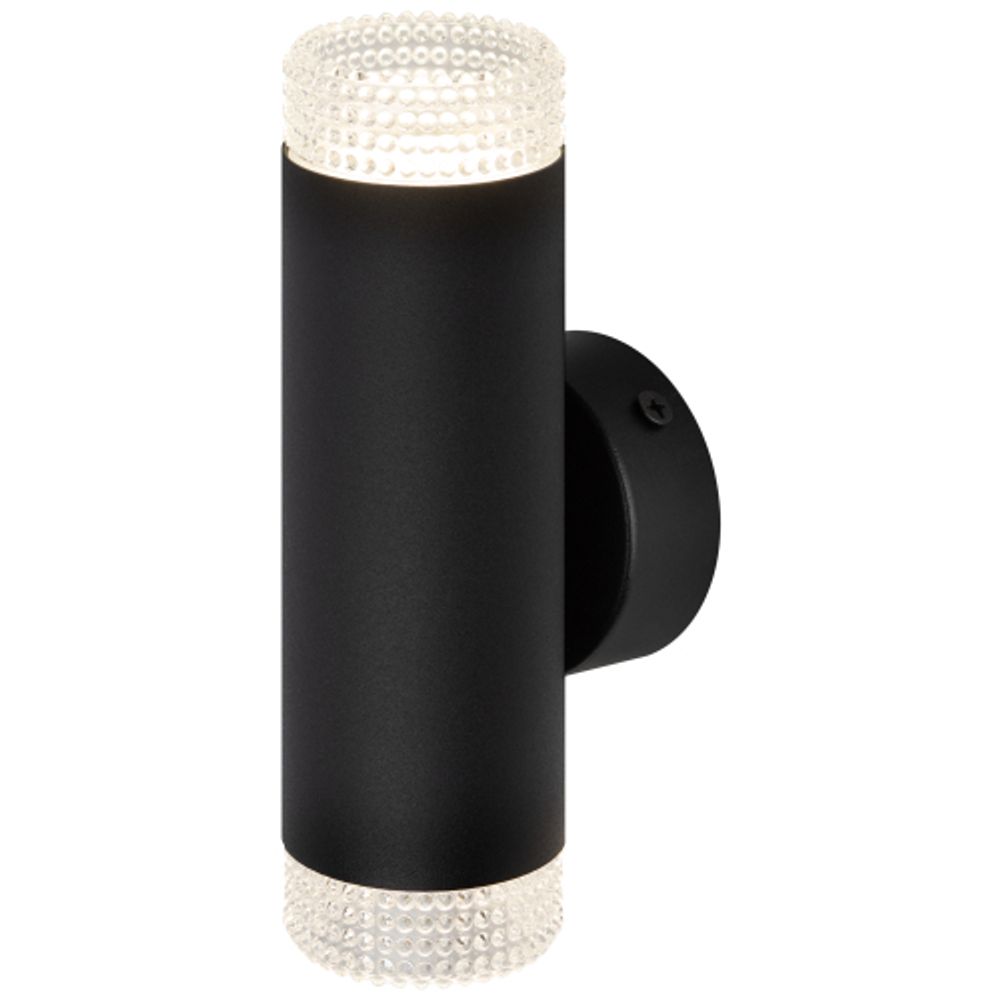 Светильник настенный ЭРА WL50 BK/TR 2*GU10 2*12Вт IP20 черный, прозрачный | Настенная подсветка