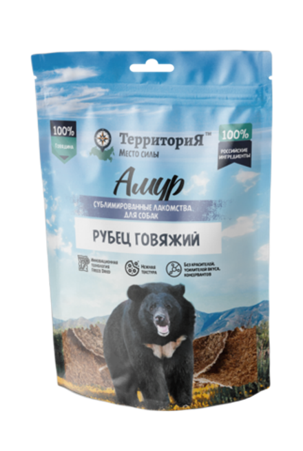 Лакомство ТерриториЯ Амур для собак, рубец говяжий, сублимированное - 35 гр
