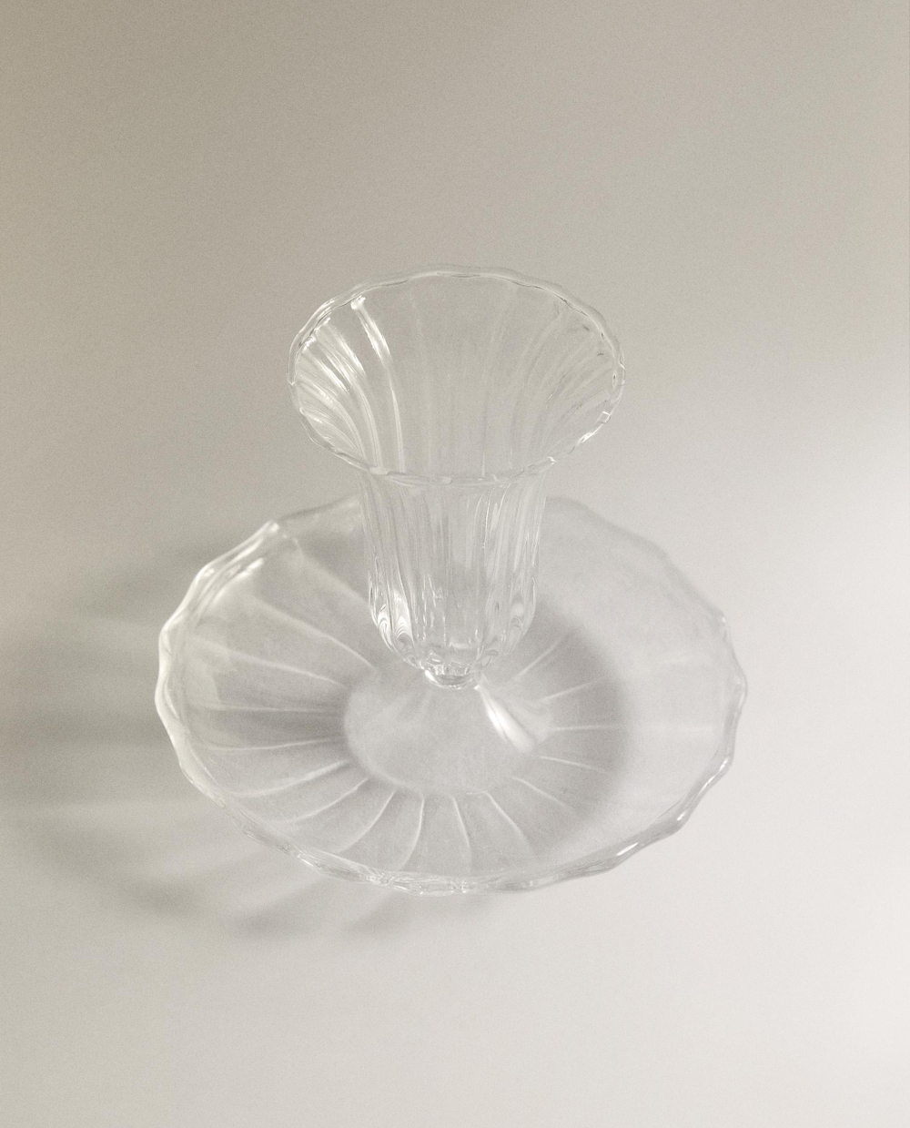 Zara Home Подсвечник из стекла, цвет прозрачный, 8.8 см