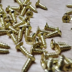 Шуруп - саморез 2,5*8мм декоративный (цвет - золото) - 50 штук