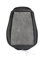 Чехлы Люкс Scania 5 серия 2 высоких сиденья (экокожа, черный, серая вставка)