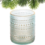 Подсвечник «Хрустальный блеск» 8,5*10 см, Голубой