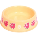 Миска пластиковая «МОЙ БРО - Любимые следы!, цвет бежевый, 21*6,5см (логотип на миске) 700мл