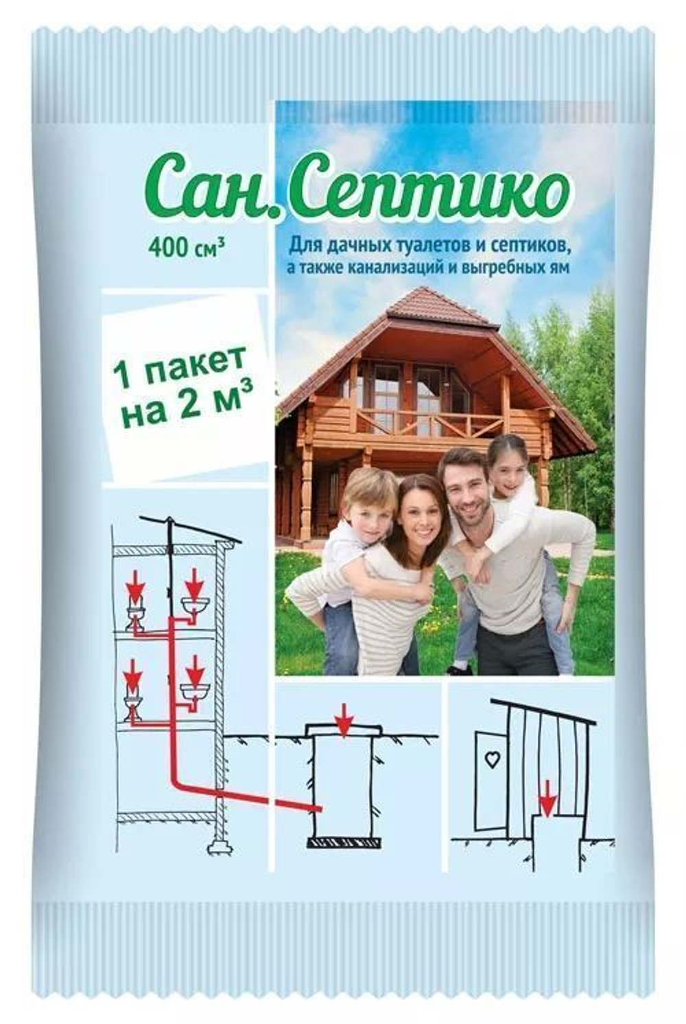Средство для дачных туалетов Сан.Септико 400 куб