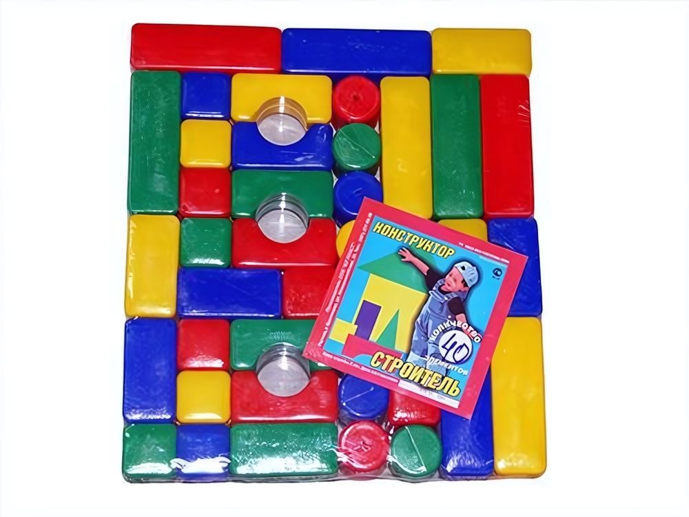 Конструктор "Строитель" малыш 40дет. (Юг-пласт)