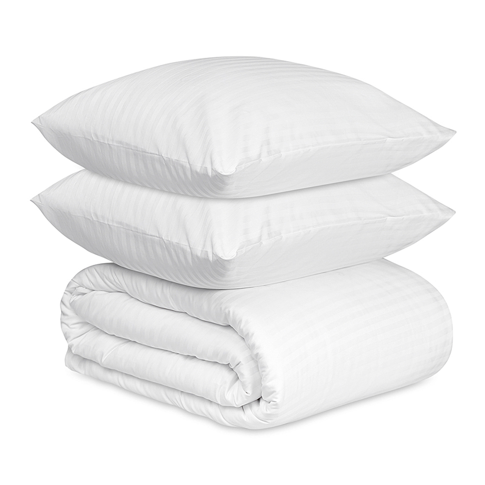 Комплект постельного белья из страйп-сатина из коллекции essential, 150х200 см