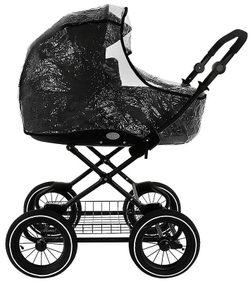 Детская коляска Roan Bass Next Classic Кожа d12 3 в 1 с автокреслом Elo Lux EduSky Black RCL300/1 Black