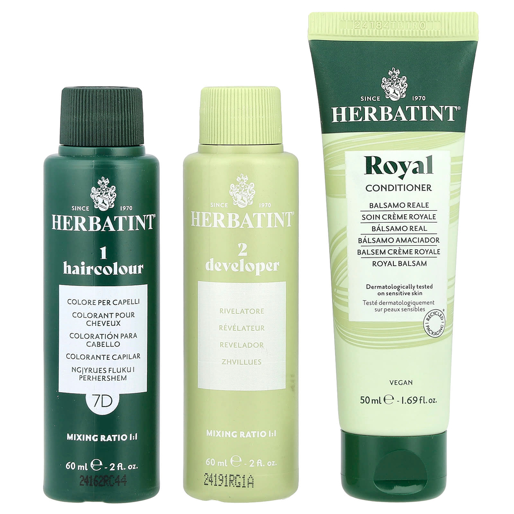 Herbatint, 7D, стойкая гель-краска для волос, золотой блонд, 135 мл (4,56 жидк. унции)