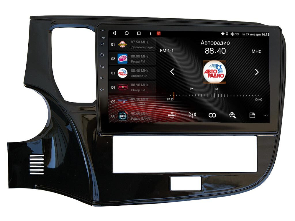 Магнитола для Mitsubishi Outlander 3 2019-2022 (прямоугольный климат) - Vaycar VA47-2005 на Android 13, 8-ядер, 2Гб-32Гб, 4G SIM-слот