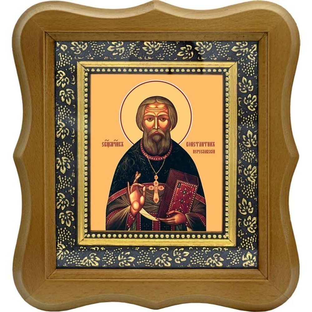 Константин Переславский (Снятиновский) священномученик, пресвитер. Икона на холсте.