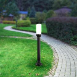 Садово-парковый светильник ЭРА НТУ 01-60-012 Поллар напольный черный IP54 Е27 max60Вт h840мм | Садово-парковые светильники