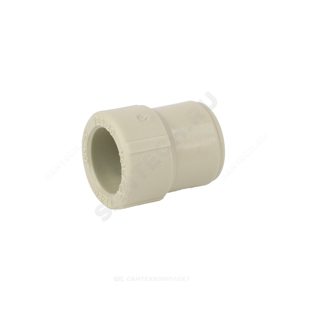 Муфта PP-R переходная серая Дн 63х25 внутр/наруж пайка VALFEX 10006325Г