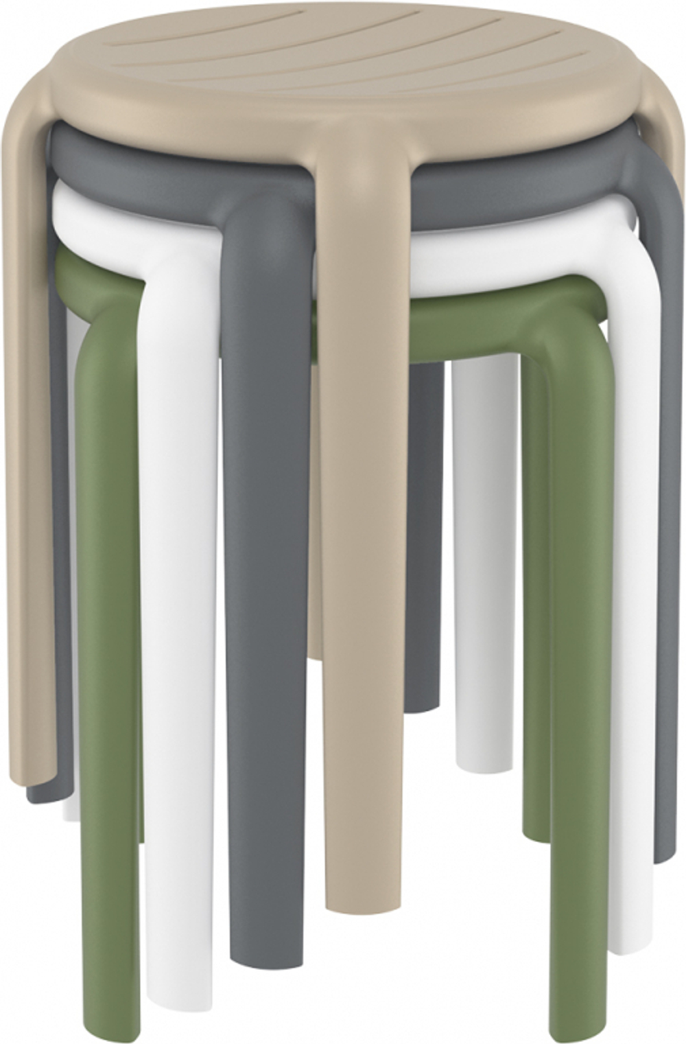 Табурет пластиковый Siesta Contract Tom 45, марсала