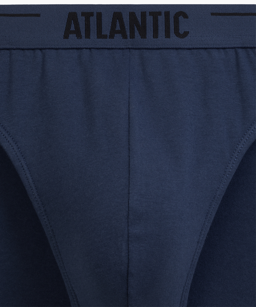 Мужские трусы слипы спорт Atlantic, набор 5 шт., хлопок, графитовые + голубые + деним + индиго + темно-зеленые, 5SMP-004