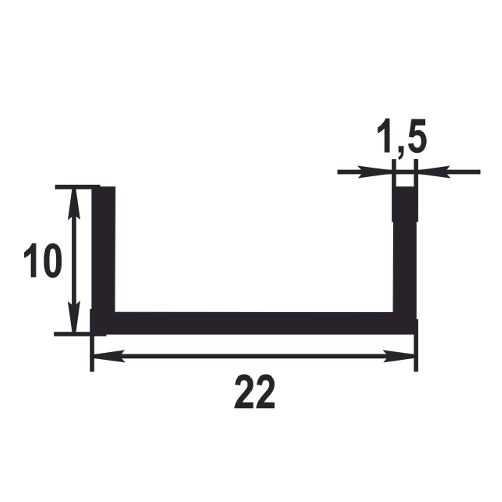 Швеллер Лука 10*22*10*1,5 Шв 05.2000.504л бронза