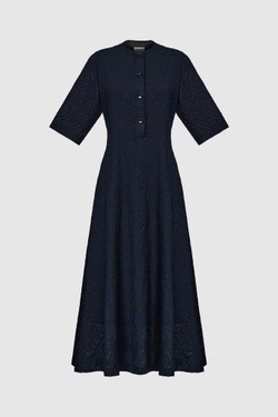 Платье черное из жаккардового хлопка