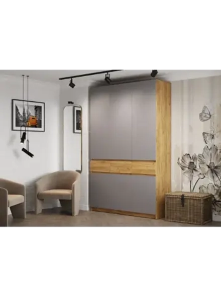 Шкаф для одежды распашной с полками 150х51х236 см Бостон