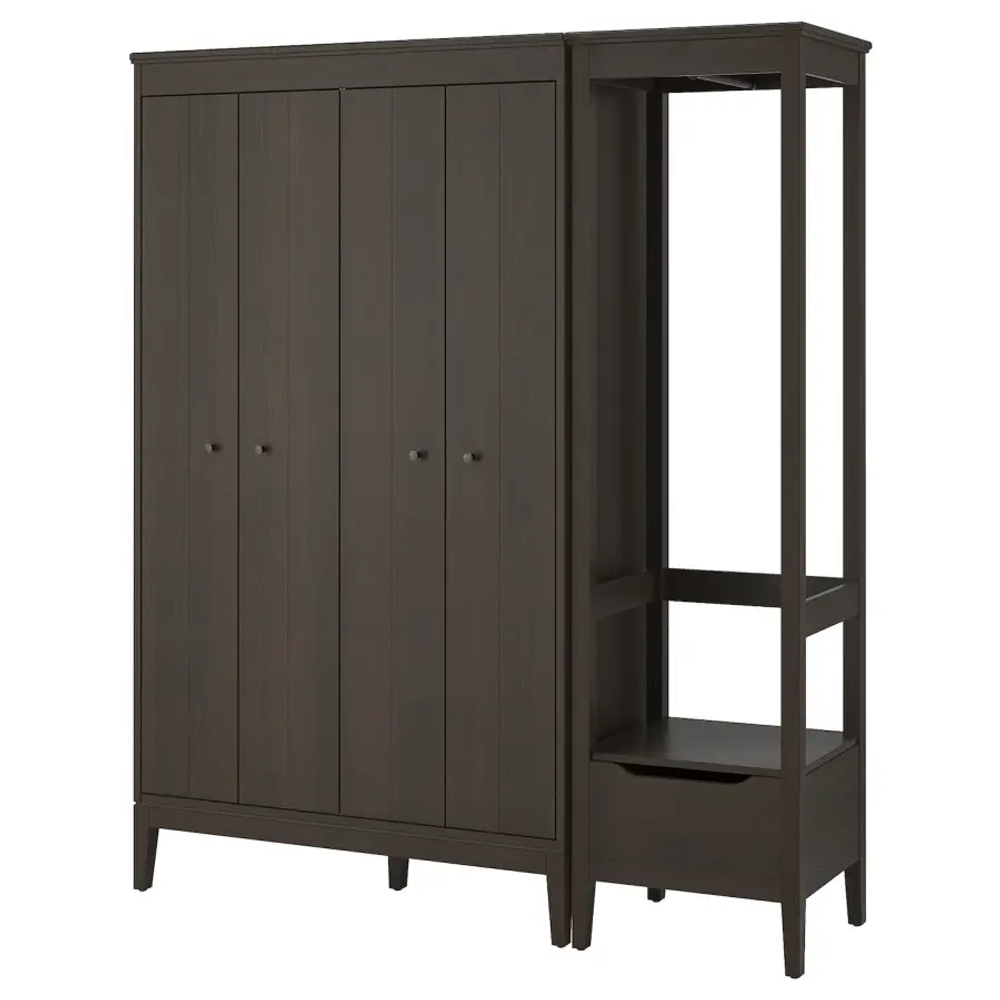Комбинация для хранения - IDANÄS/IDANАS   IKEA/ ИДАНАС ИКЕА,180x59x211 см, коричневый/серый