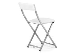 Стул на металлокаркасе Elevis белый полимер / светлый мусс