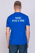 Футболка мужская МЧС цв. василек (термопечать)