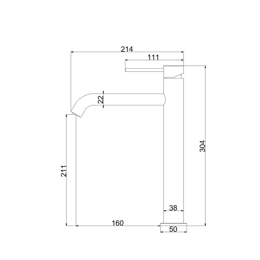 Смеситель для раковины Vincea City VBF-2C2BG однорычажный, брашированное золото