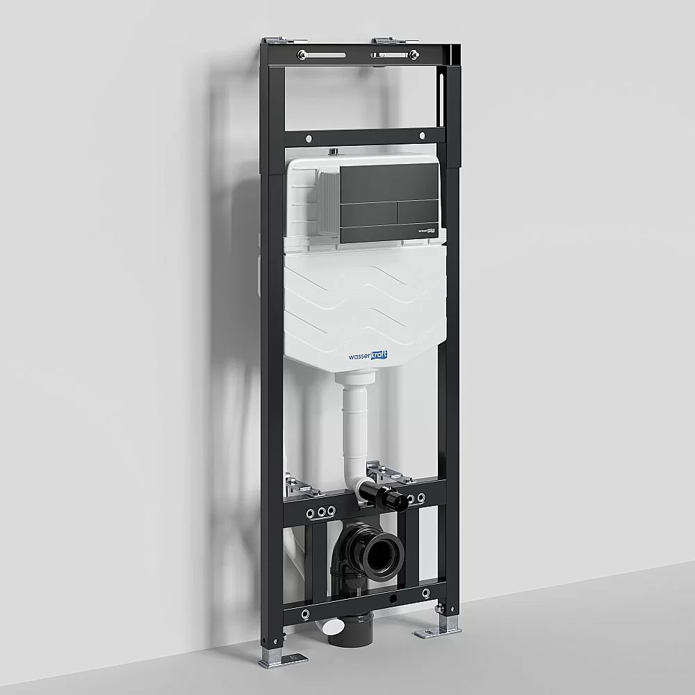 Инсталляция для унитаза WasserKraft Alme 15TLT.010.ME.MB04 с черной матовой кнопкой