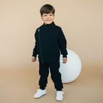 Толстовка с косой молнией "Уголь" утепленная