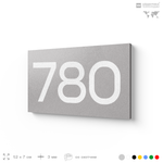 Номер на дверь 780, табличка на дверь для офиса, квартиры, кабинета, аудитории, склада, серая 120х70 мм, Айдентика Технолоджи