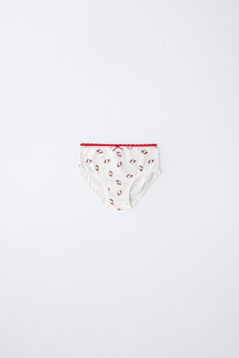 ZARA АБОР ИЗ ТРЕХ ТРУСОВ HELLO KITTY © SANRIO, ЭКРЮ/КРАСНЫЙ