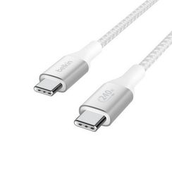 Кабель Belkin Boost Charge Braided USB-C - USB-C 1 м 240W (CAB015BT1MWH) белый