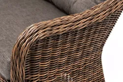 "Равенна" диван двухместный плетенный из ротанга, цвет коричневый