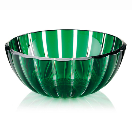 Пластиковый салатник 29690169, 1.5 л, 20 см, прозрачный/зеленый