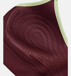 ТОП теннисный Under Armour Women's UA Infinity Low Strappy Sports Bra - chestnut red/phosphor gree