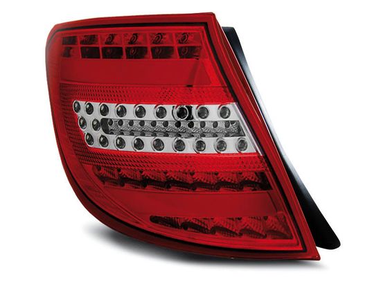 Задние фонари Mercedes C W204 red white led bar