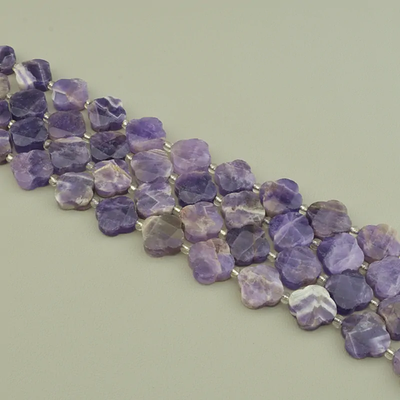 Нитка Аметист 40 см. (Без замка) - Фиолетовая