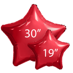 Фольгированный шар-звезда, металлик, красный, 76 см
