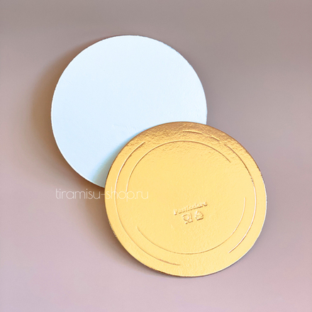 УЦЕНКА Подложка для торта золото/жемчуг, 22 см, усиленная 3,2 мм