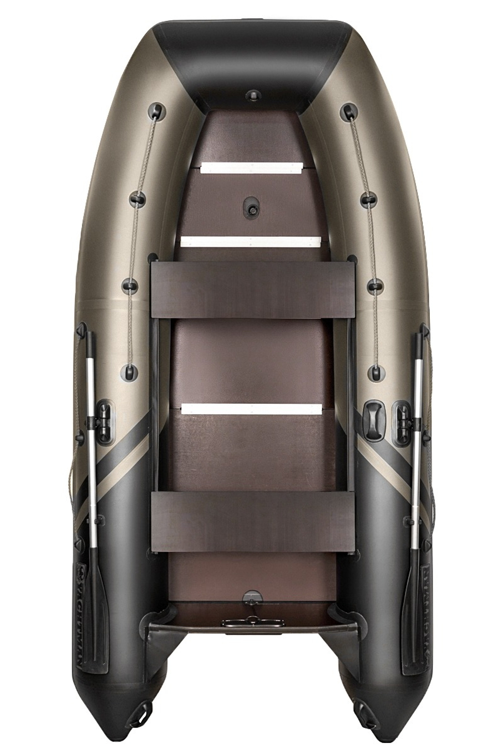 YACHTMAN-320 СК хаки-черный + BST 55 L (комплект лодка + электромотор)