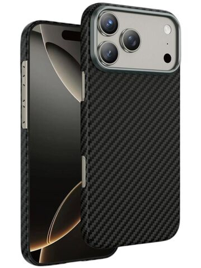 Чехол для iPhone 17 Pro Max Keephone Kevlar Diago MagSafe case, черный