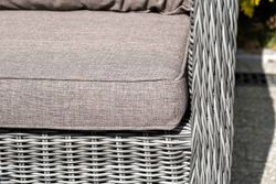 "Гляссе" диван трехместный из искусственного ротанга, цвет графит