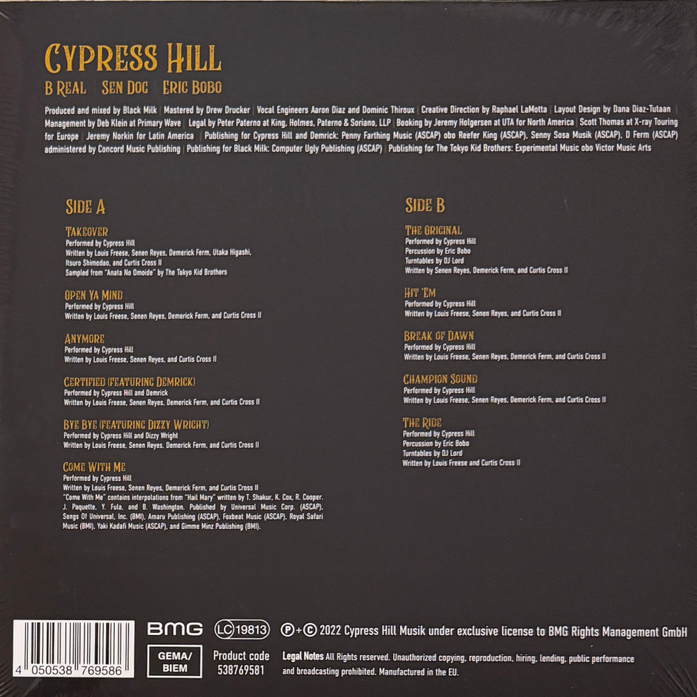 Виниловая пластинка Cypress Hill - Back In Black LP