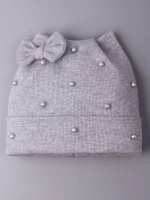 Шапка для девочки осенняя с бусинами