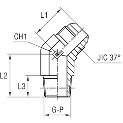 Штуцер FC45 JIC 7/8" BSPT1/2"