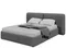 Кровать с подъемным механизмом Hub Soft 160 см (серый, твид)