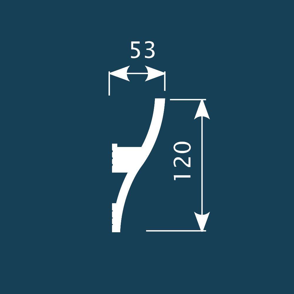 Карниз Ecopolymer, 120x53 мм